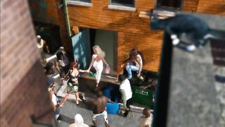 Lost MILF - Gangbanged by BBC Homeless Black Men in a Laundry Mat
