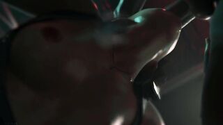 Resident Evil - Jill Valentine Threesome Blowjob Cum POV (Sound)