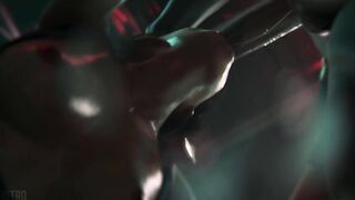 Resident Evil - Jill Valentine Threesome Blowjob Cum POV (Sound)