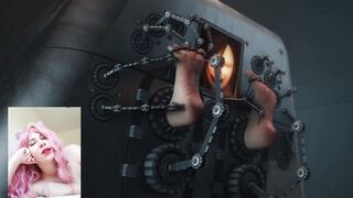 test bdsm machine for sex and orgasm squirt cum mockery laugh cry