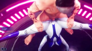T pose med en cyberkvinde i rummet [Gameplay]