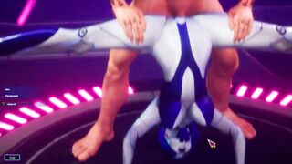 T pose med en cyberkvinde i rummet [Gameplay]