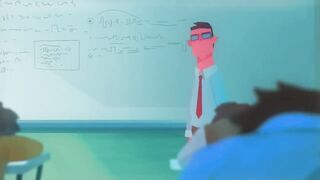 Animation - School boy falling asleep