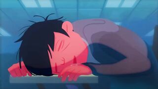 Animation - School boy falling asleep