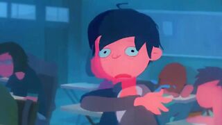 Animation - School boy falling asleep