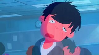 Animation - School boy falling asleep