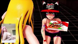 futanari fuck at the party in the ass cum fun