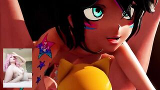 futanari fuck at the party in the ass cum fun