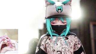 futanari fuck at the party in the ass blue hair