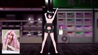 futanari fuck at the party in the ass big boobs cat costume