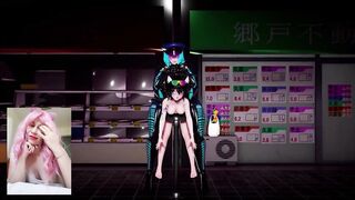 futanari fuck at the party in the ass big boobs cat costume