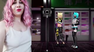 futanari fuck at the party in the ass big boobs cat costume