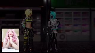 futanari fuck at the party in the ass big boobs cat costume
