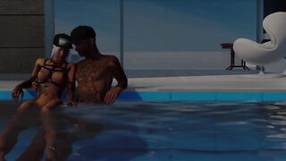 DjMilanka Pool Pary Blowjob & fuck, cumshot feat Poison