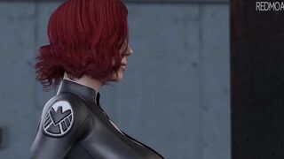Black Widow (Natasha Romanoff) 3D Animation by Redmoa