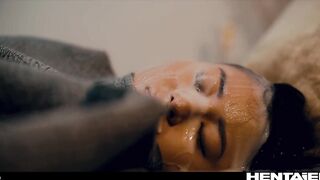 Real Life Hentai - Rae Lil Black fucked in her bed by monster