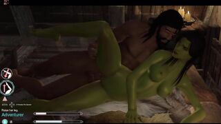 Skyrim AD - She Hulks Destroys Me Riding My Cock!