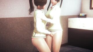 school girl fingering her friend in class room