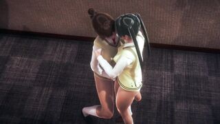 school girl fingering her friend in class room