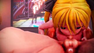 Mian & Riho Conqueror and Sex Party normal skin color version hotel part only 3D hentai mmd r18
