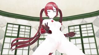 GENSHIN IMPACT MONA NUDE GHOST DANCE 3D RED HAIR COLOR EDIT SMIXIX