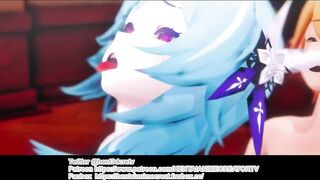 Eula Genshin Impact 3D HENTAI Animation Shortver