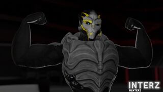 Male Turian Short Muscle Growth Animation