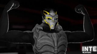 Male Turian Short Muscle Growth Animation