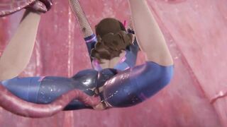 D.Va Gets Roughly Fucked By Tentacles