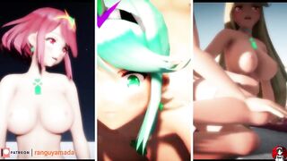MMD R18 Xenoblade Sex Split Screen