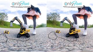 VR 3D Shoeplay Dangling Dipping Crush Girl Feet Socks Girl Shoes Virtual Reality VR Shoe Play Girl
