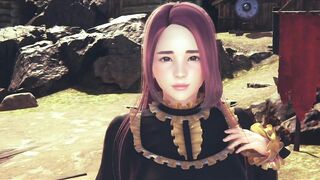 3d hentai animation - a neat woman meets ork.