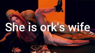 3d hentai animation - a neat woman meets ork.