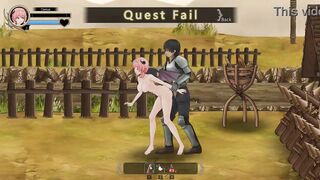 Pink haired girl having sex with soldiers in Succubus guild new hentai game video