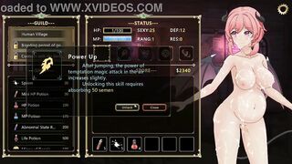 Pink haired girl having sex with soldiers in Succubus guild new hentai game video
