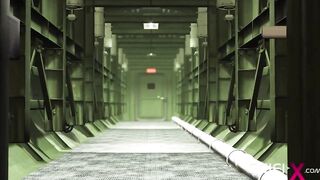 Sci-fi sex android fucks hard a sexy girl in the bunker