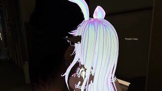 Bunnygirl deepthroats big cock
