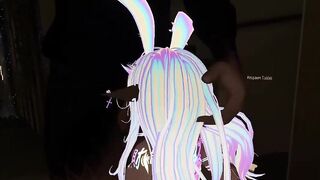 Bunnygirl deepthroats big cock