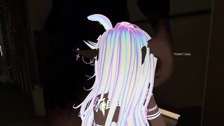 Bunnygirl deepthroats big cock