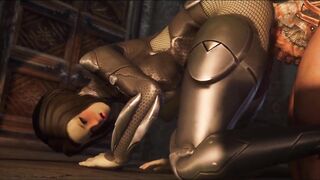 Female Orc in Space suit enters Mercenary Shop - Skyrim sex mod