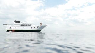 A Day at The Beach - Slutty MILF fucked in the Ass by rich stranger on his Yacht