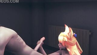 LOL Hentai - Ahri Star Guardian Handjob - Japanese Asian Manga Anime Film Game Porn