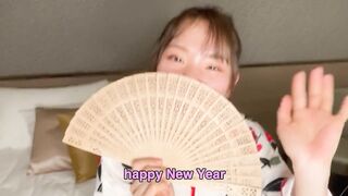 あけおめおまんこ♡19歳の女子大生が可愛いパイパンまんこを初くぱぁ〜　♡RYO＆YUU♡素人カップル/歳の差/10代/美少女/着物/kimono/JD/スタイル抜群/色白/美乳/スリム
