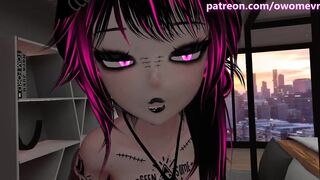 Bratty goth girl is secretly horny for your cock and does whatever you command - Preview