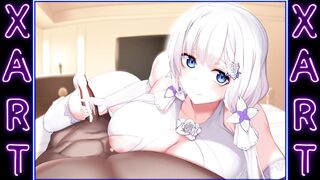 アジアの女性に下着にストッキング積による大きなディック