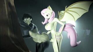 Flutterbat Railing Berry’s Panda Bussy [My Little Pony R34 SFM Animation]