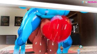 Futa Samus clones rough doggystyle anal fuck (Metroid Dead 3d animation loop with sound)