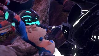 Female protogen gets plowed out in tree by zetagen