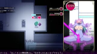 Mage Kanades Futanari Dungeon Quest hentai game with cyber girls
