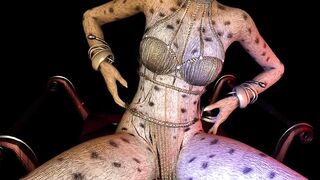 cheetah girl masturbates vigorously furry cosplay